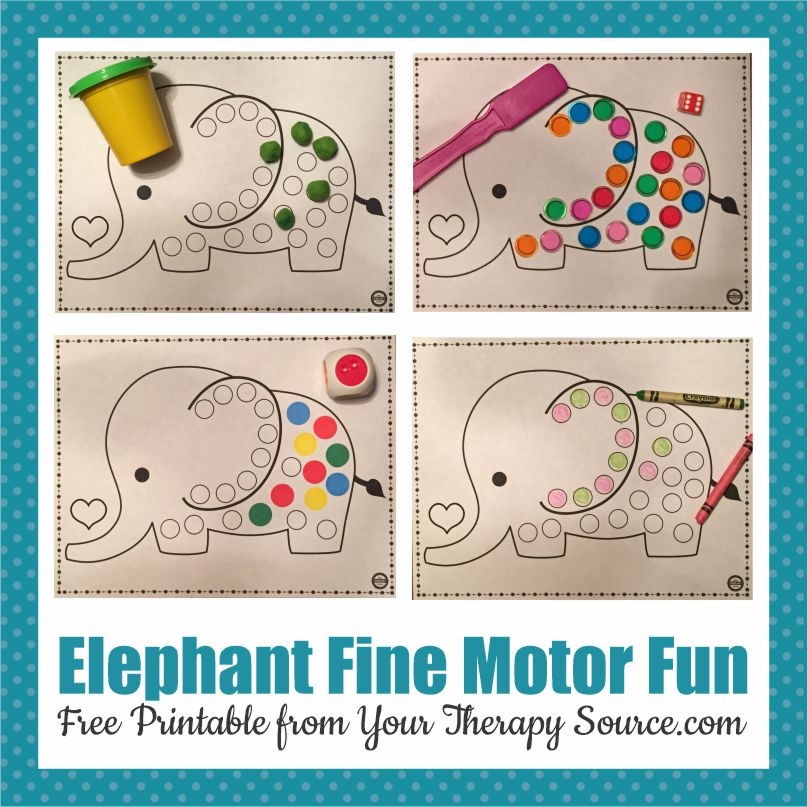 Free Kindergarten Elephant Worksheets