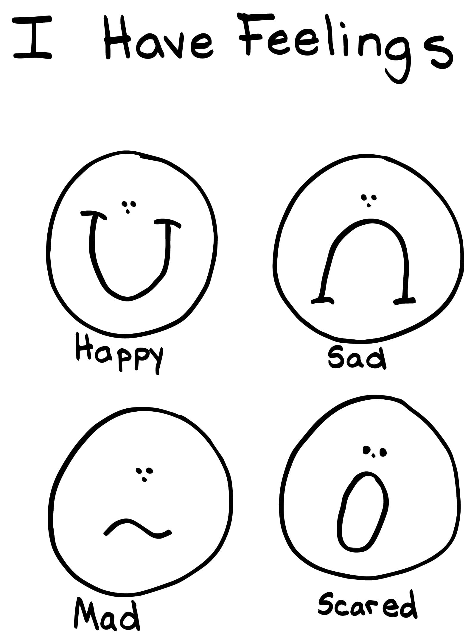 Emotional Feelings Coloring Page Download Print Or Color Online For Free