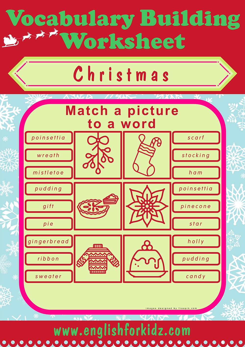 Free Printable Christmas Matching Worksheets Free Printable Christmas Matching Worksheets