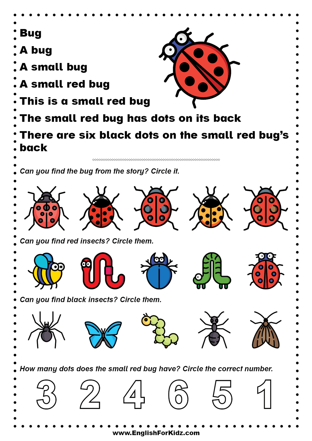 Kindergarten Worksheets Reading Printables