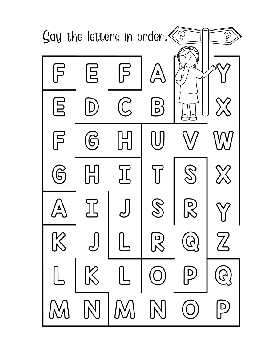 English Unite Phonics Worksheets Alphabet Maze English Unite Phonics Worksheets Alphabet Maze