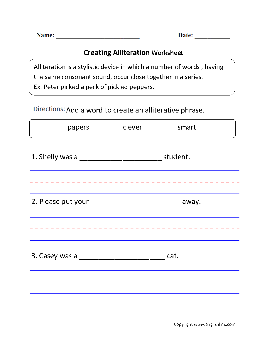 Preschool Alliteration Printables Preschool Alliteration Printables