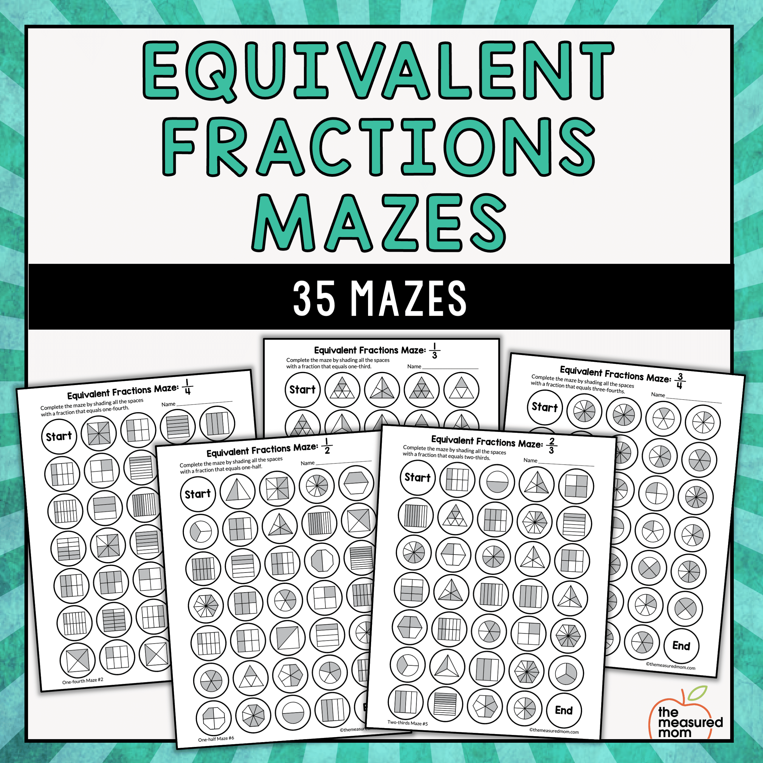 Equivalent Fraction Mazes