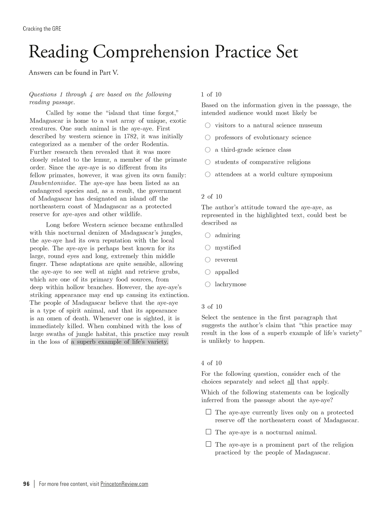 Extended Ebook Content For Cracking The GRE With 4 Practice Tests Extended Ebook Content For Cracking The GRE With 4 Practice Tests