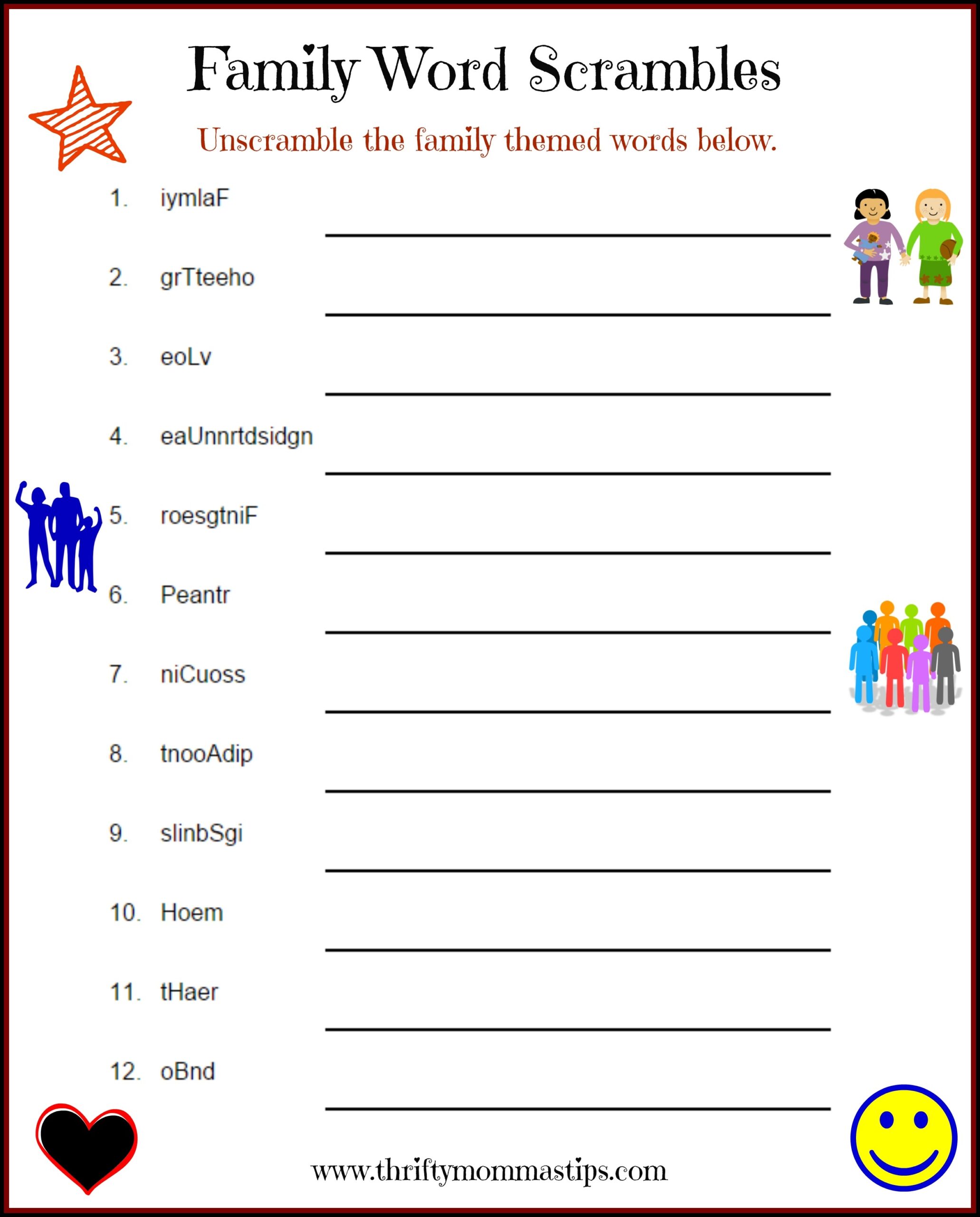 Family Puzzle Word Game Printable Thrifty Mommas Tips Worksheets Library Family Puzzle Word Game Printable Thrifty Mommas Tips Worksheets Library