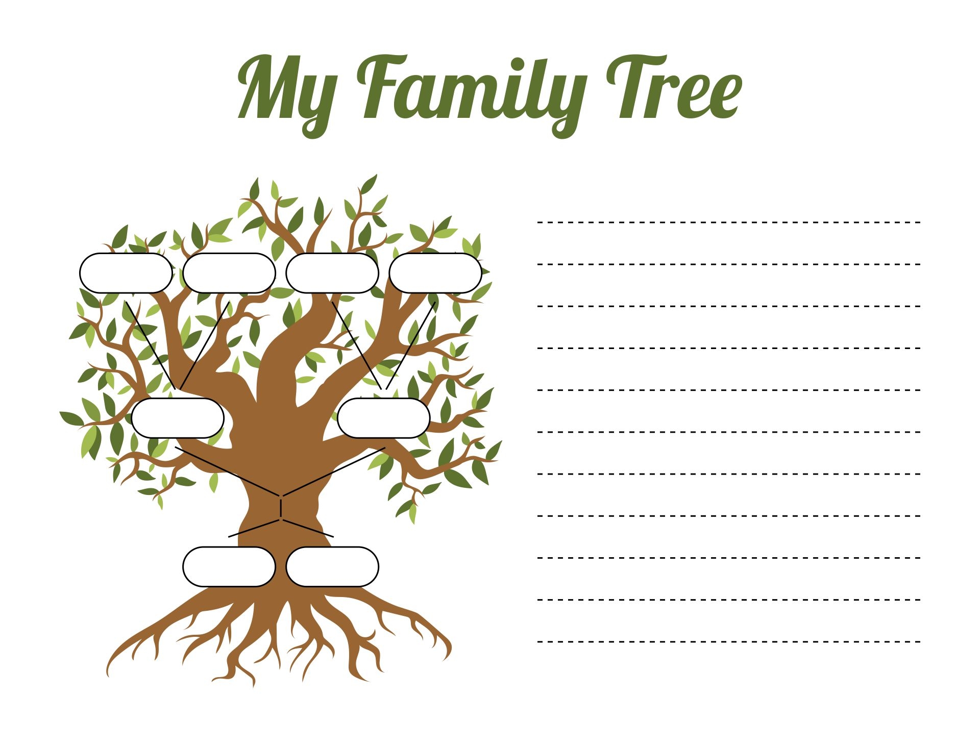 Free Printable Preschool Worksheets Family Tree