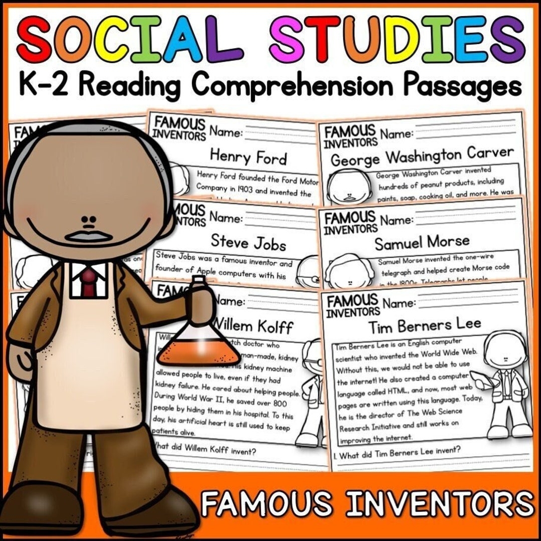 Famous Inventors Reading Comprehension With Questions 1st 