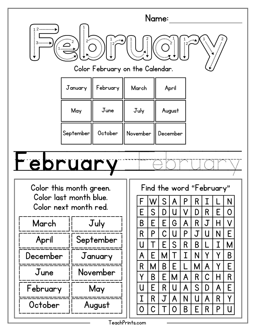February Worksheets 7 Free PDF Printables Teach Prints February Worksheets 7 Free PDF Printables Teach Prints