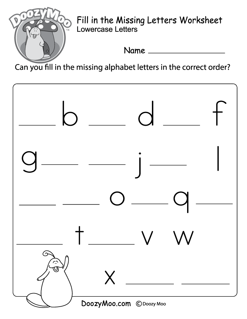 Fill In The Missing Letters Worksheet Free Printable Doozy Moo Fill In The Missing Letters Worksheet Free Printable Doozy Moo