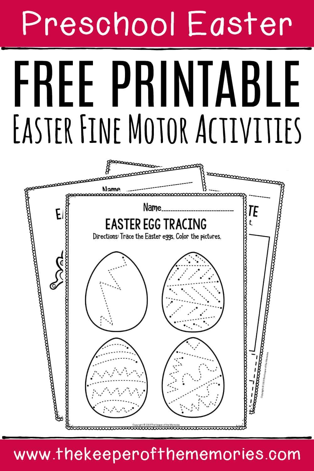 Fine Motor Printable Easter Activity Sheets The Keeper Of The 
