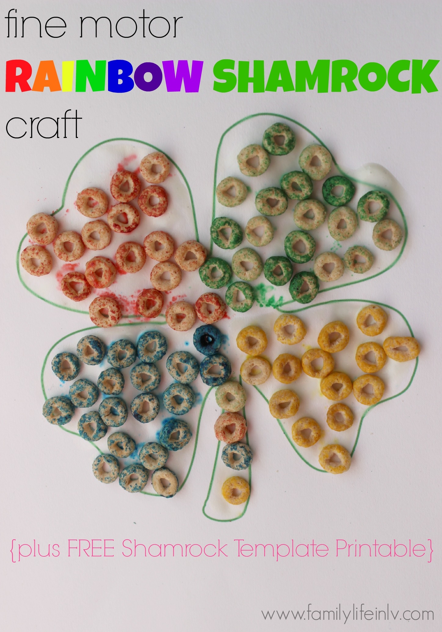 Fine Motor Rainbow Shamrock Craft Free Shamrock Printable 