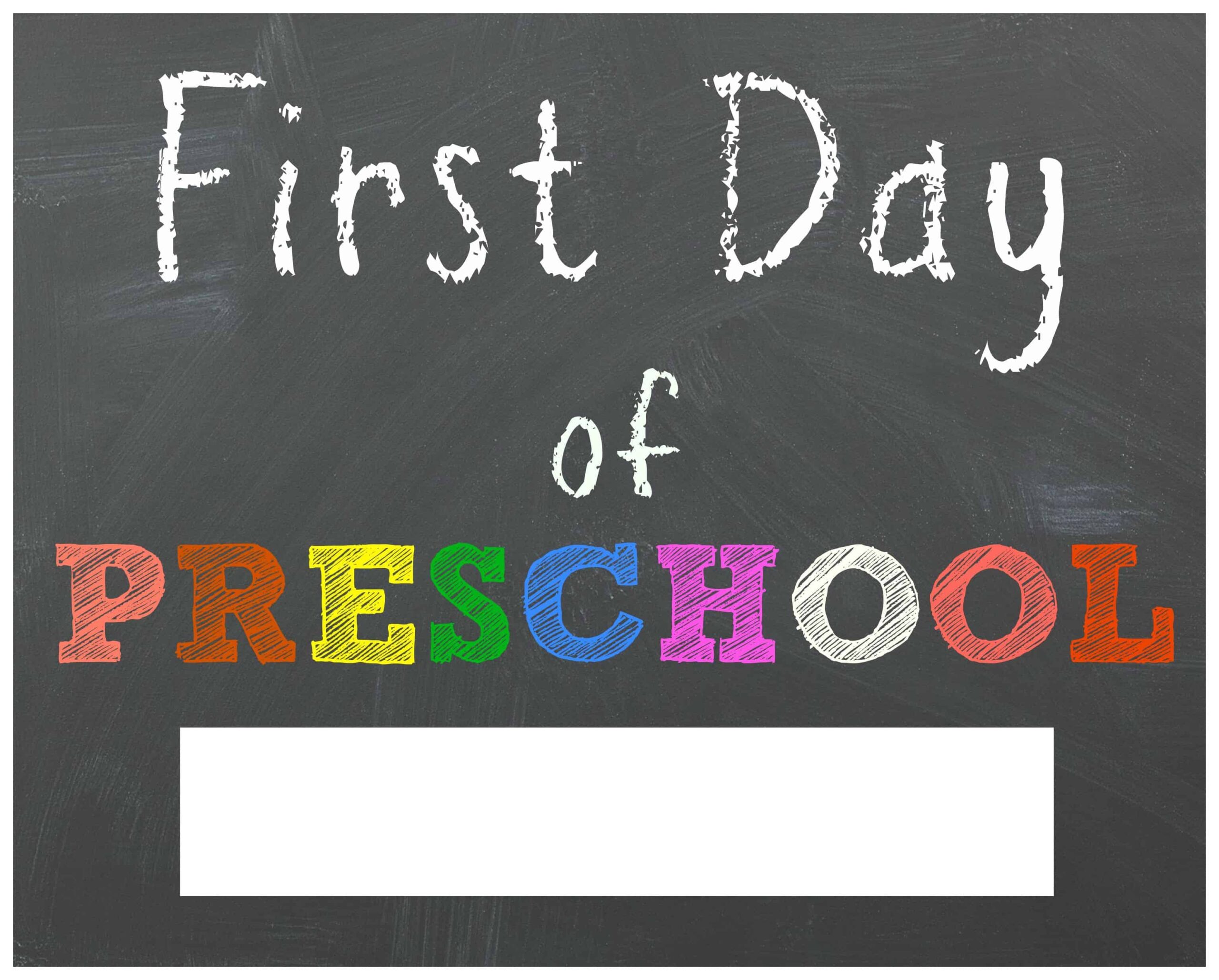 First Day Of Pre K Printable Sign Printable Party Favors