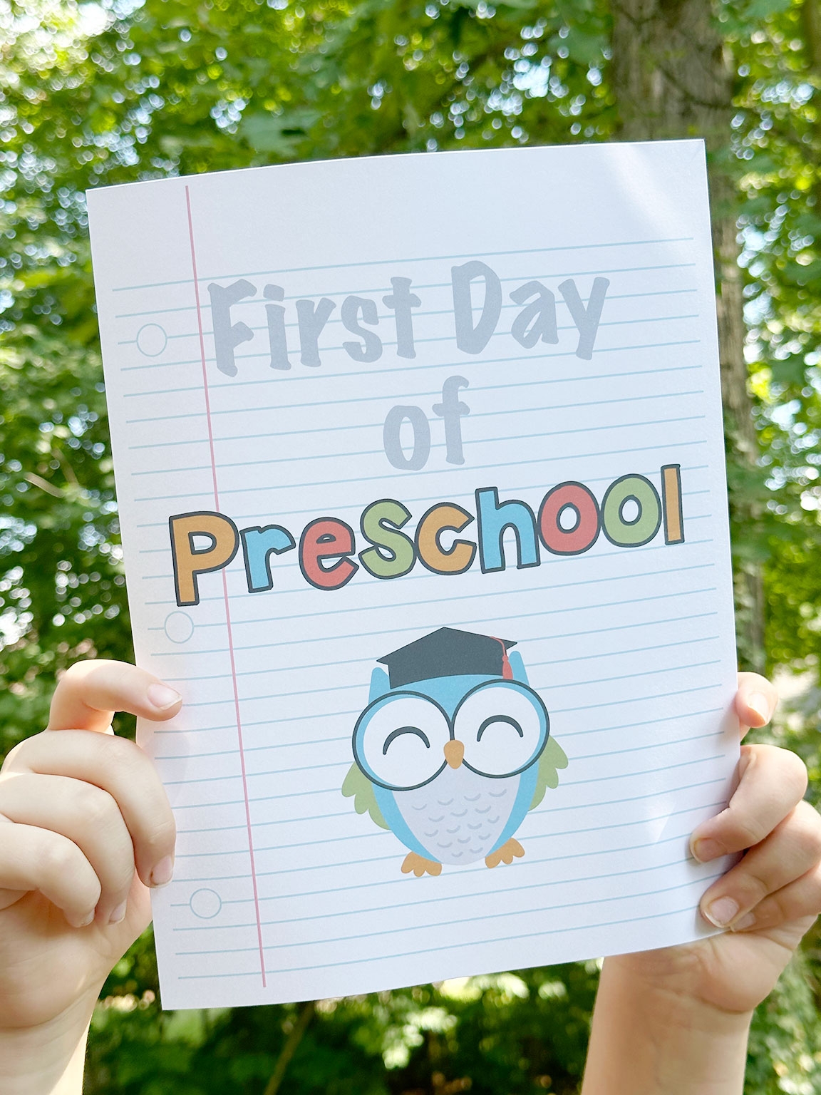 First Day Of Preschool Printable Template