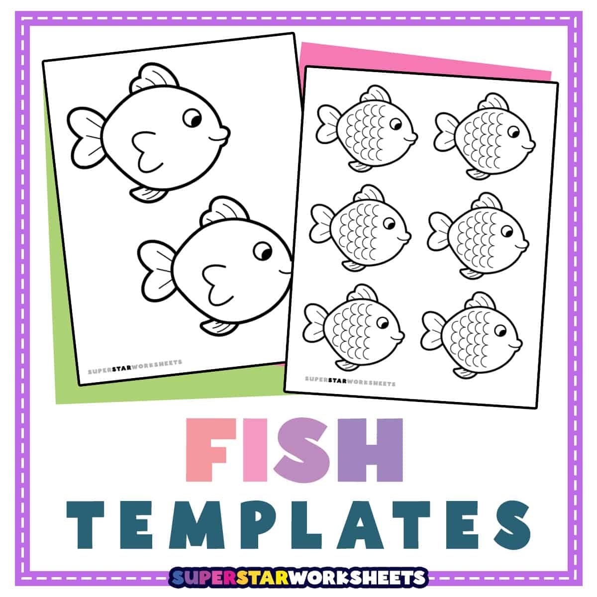 Fish Template Superstar Worksheets Fish Template Superstar Worksheets