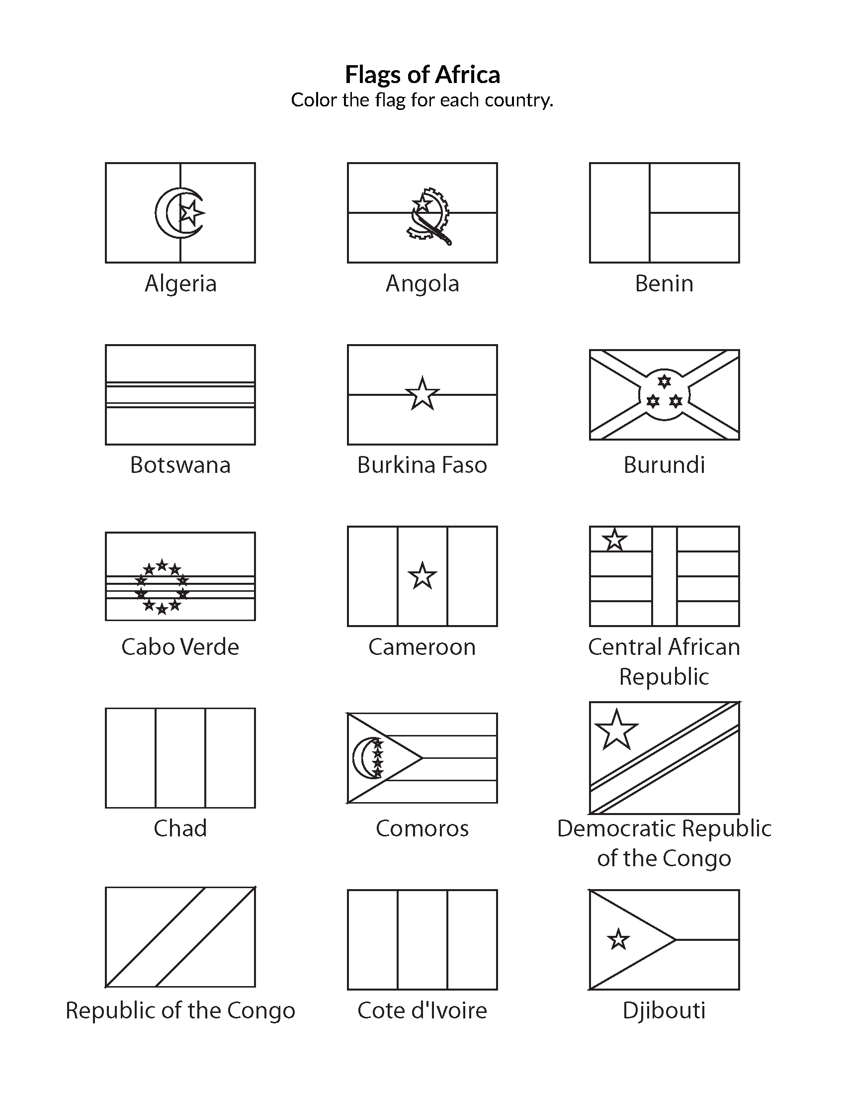 Flags Of The World Coloring Pages Flags Of The World Coloring Pages