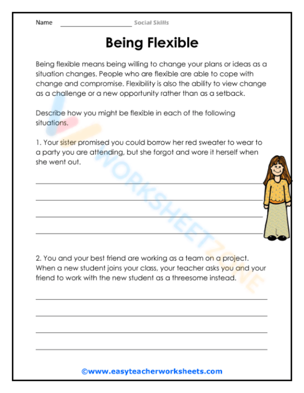 Free Printable Social Thinking Worksheets