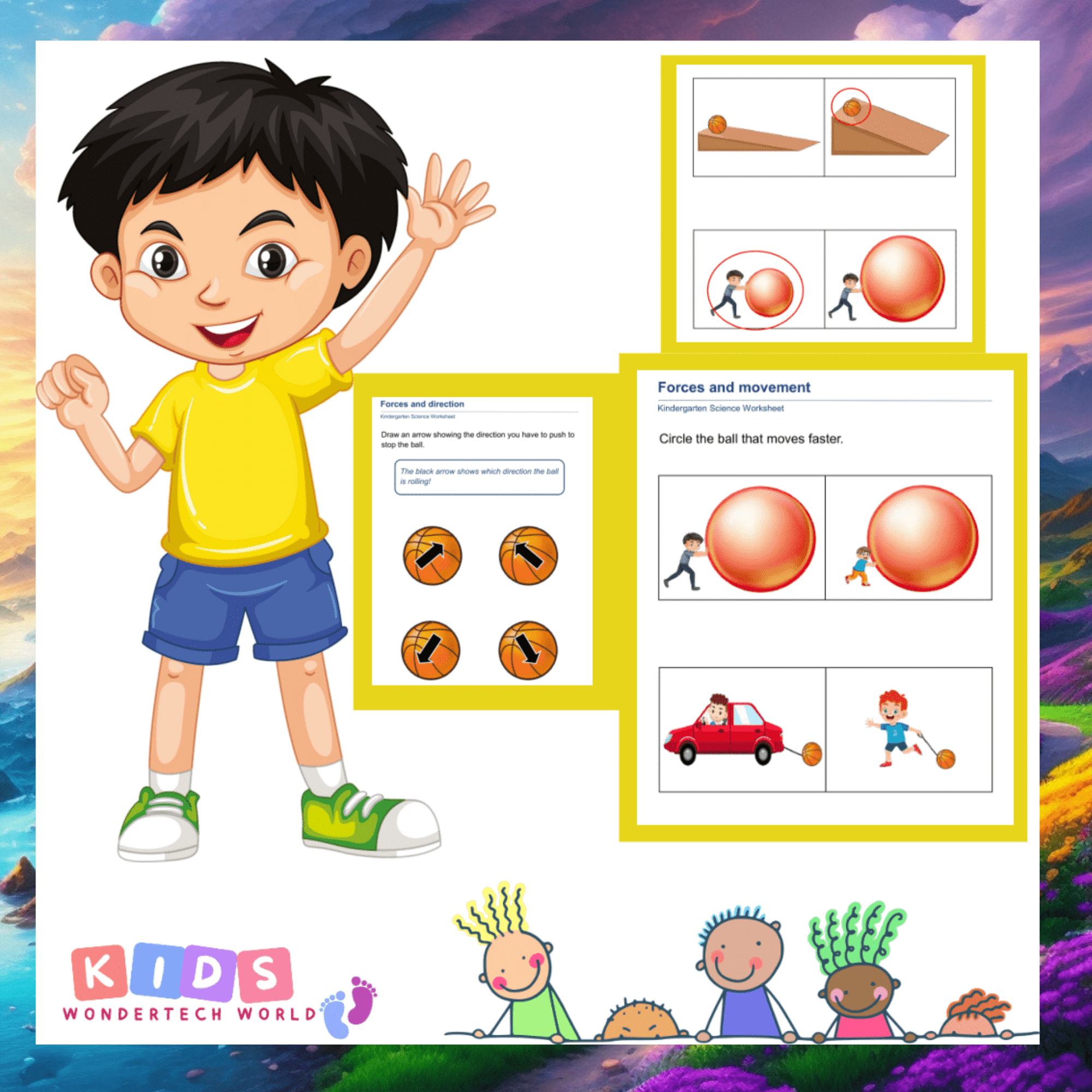 Forces In Action Kindergarten Motion Worksheets Made By Teachers