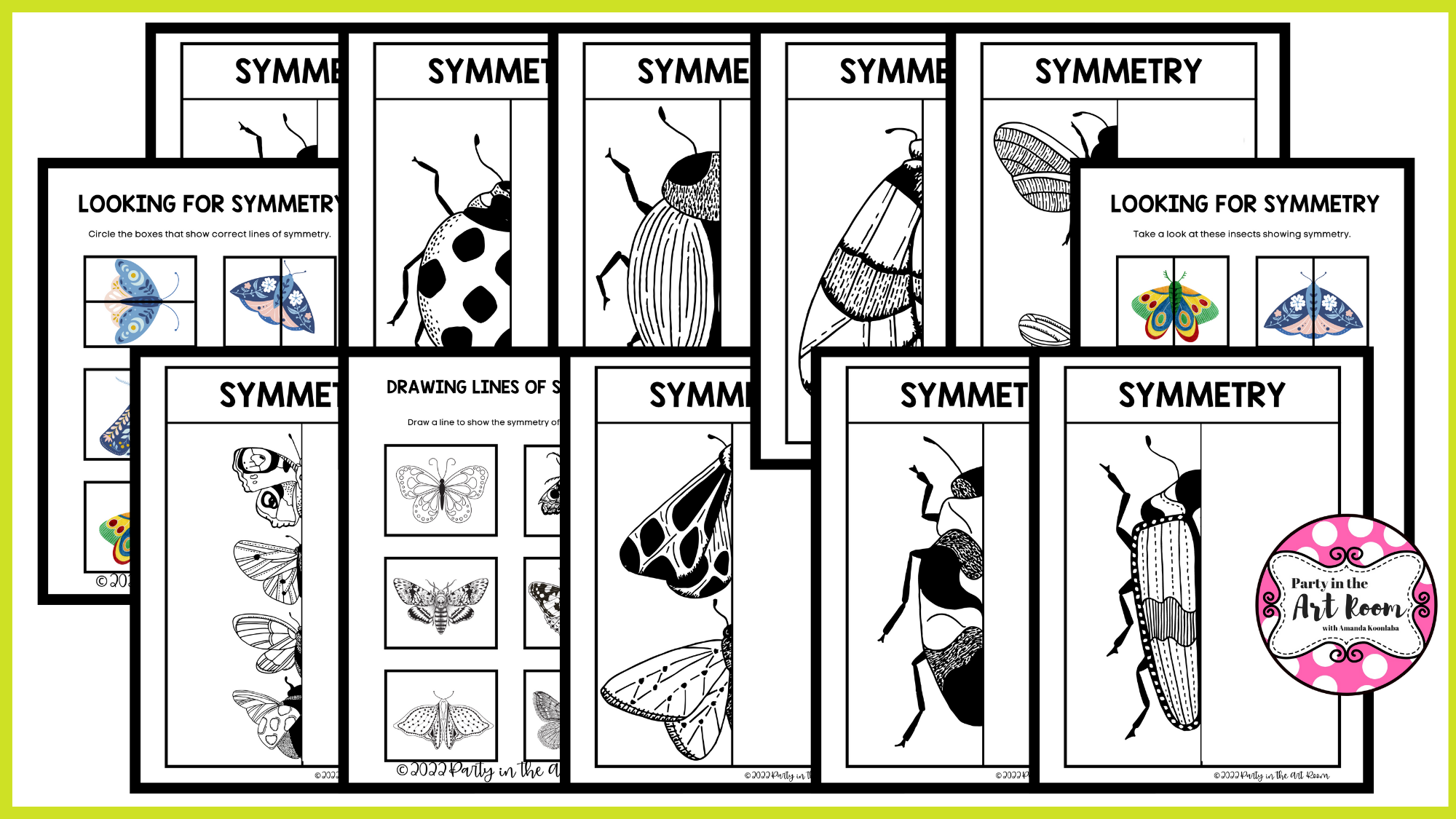 Free 12 Page Symmetry Art Worksheets Party In The Art Room Free 12 Page Symmetry Art Worksheets Party In The Art Room