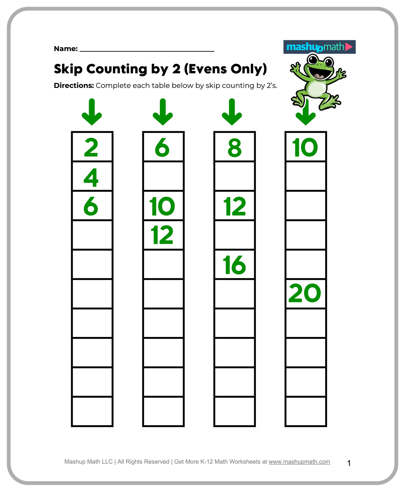 Free Printable Math Worksheets Second Grade