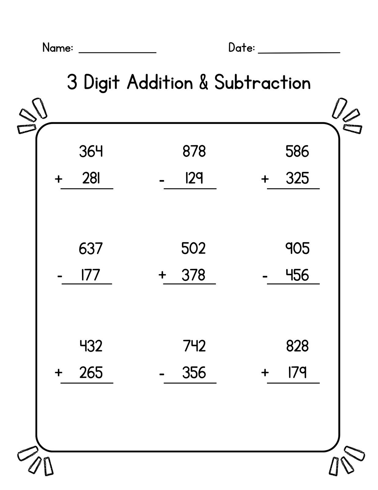 3rd Grade Math Free Printable Worksheet 3rd Grade Math Free Printable Worksheet