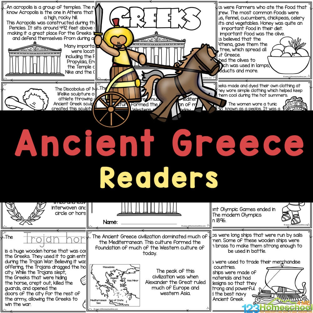FREE All About Ancient Greece Facts Printable Readers For Kids FREE All About Ancient Greece Facts Printable Readers For Kids