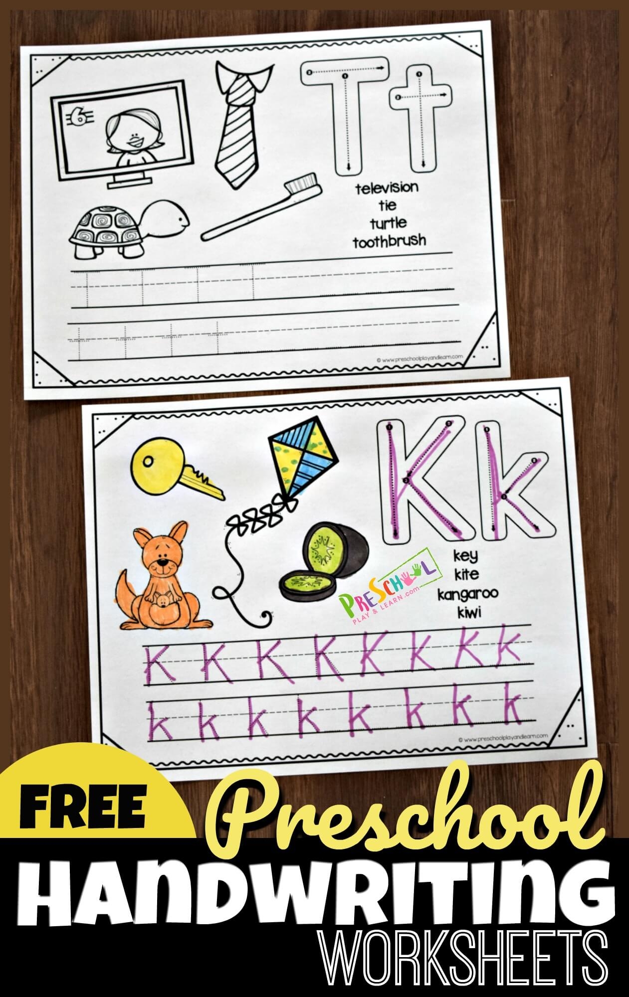 FREE Alphabet Printable Preschool Handwriting Worksheets FREE Alphabet Printable Preschool Handwriting Worksheets