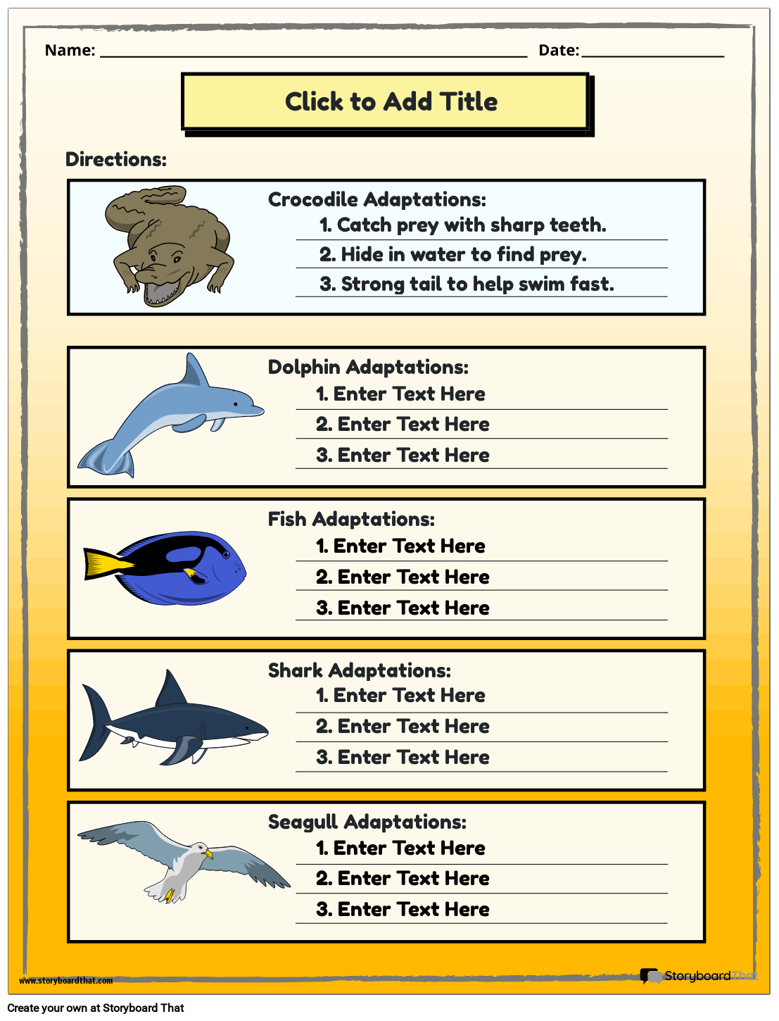 Free Animal Adaptations Worksheets Customize And Print Free Animal Adaptations Worksheets Customize And Print