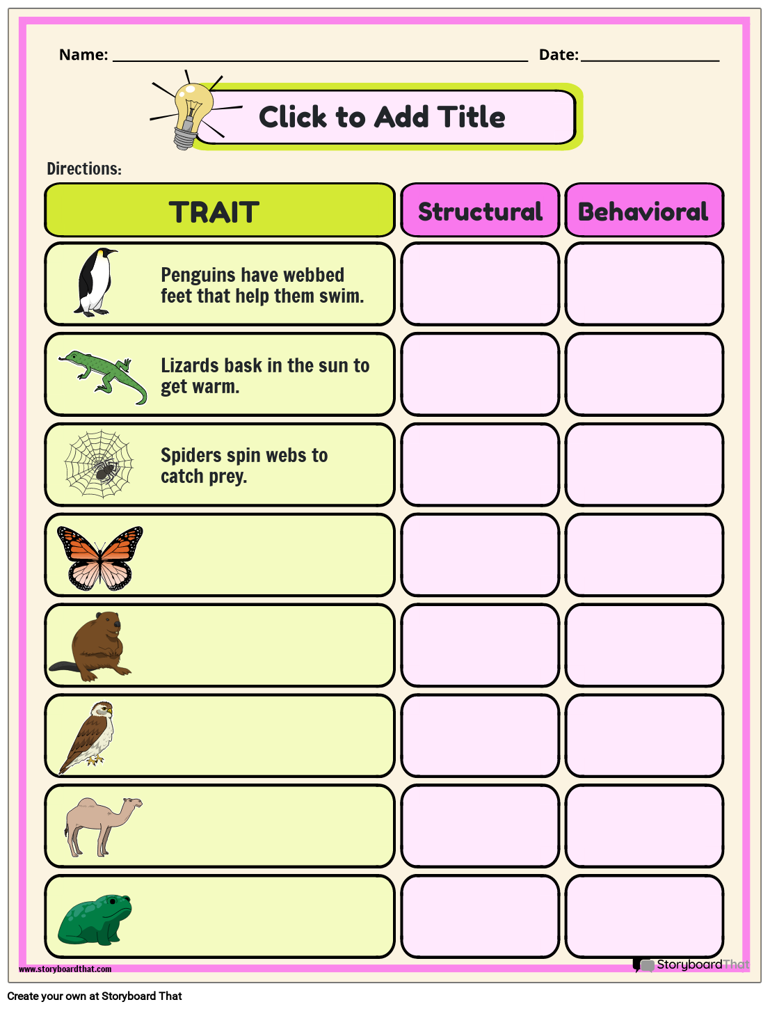 Free Animal Adaptations Worksheets Customize And Print Free Animal Adaptations Worksheets Customize And Print
