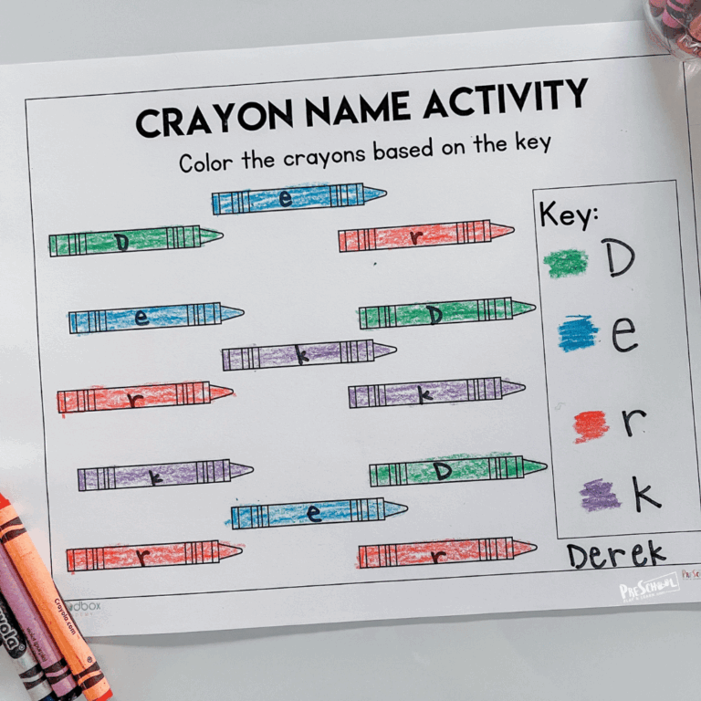 FREE Back To School Worksheet For Name Recognition Activities