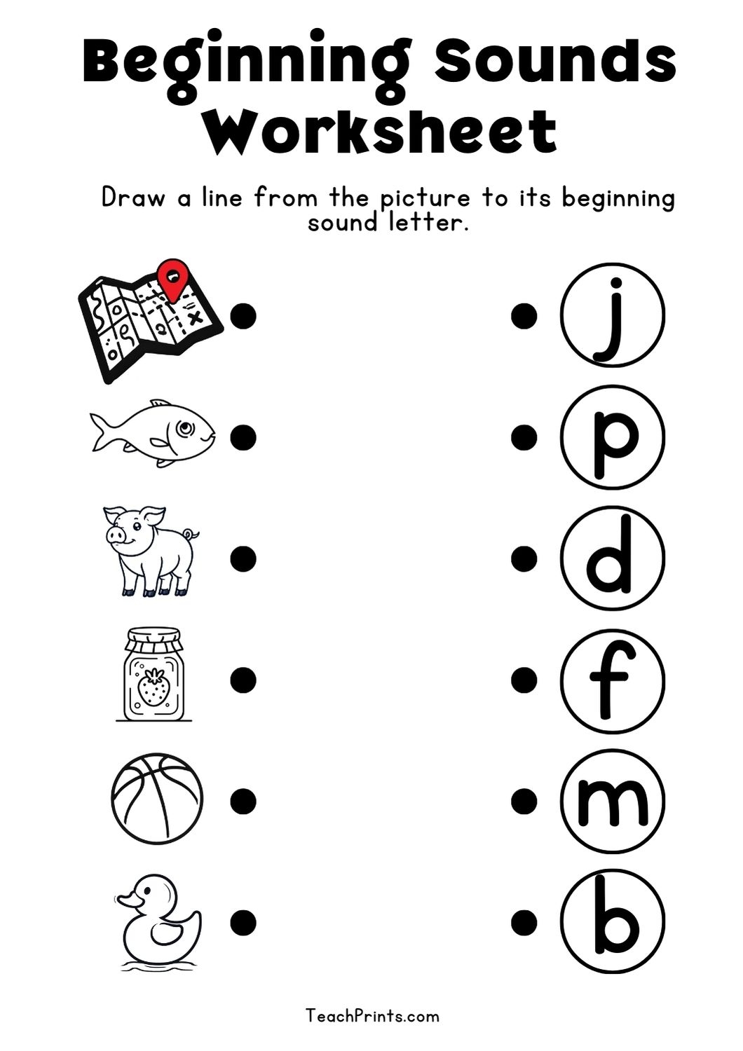 Free Beginning Sounds Worksheets Teach Prints Free Beginning Sounds Worksheets Teach Prints