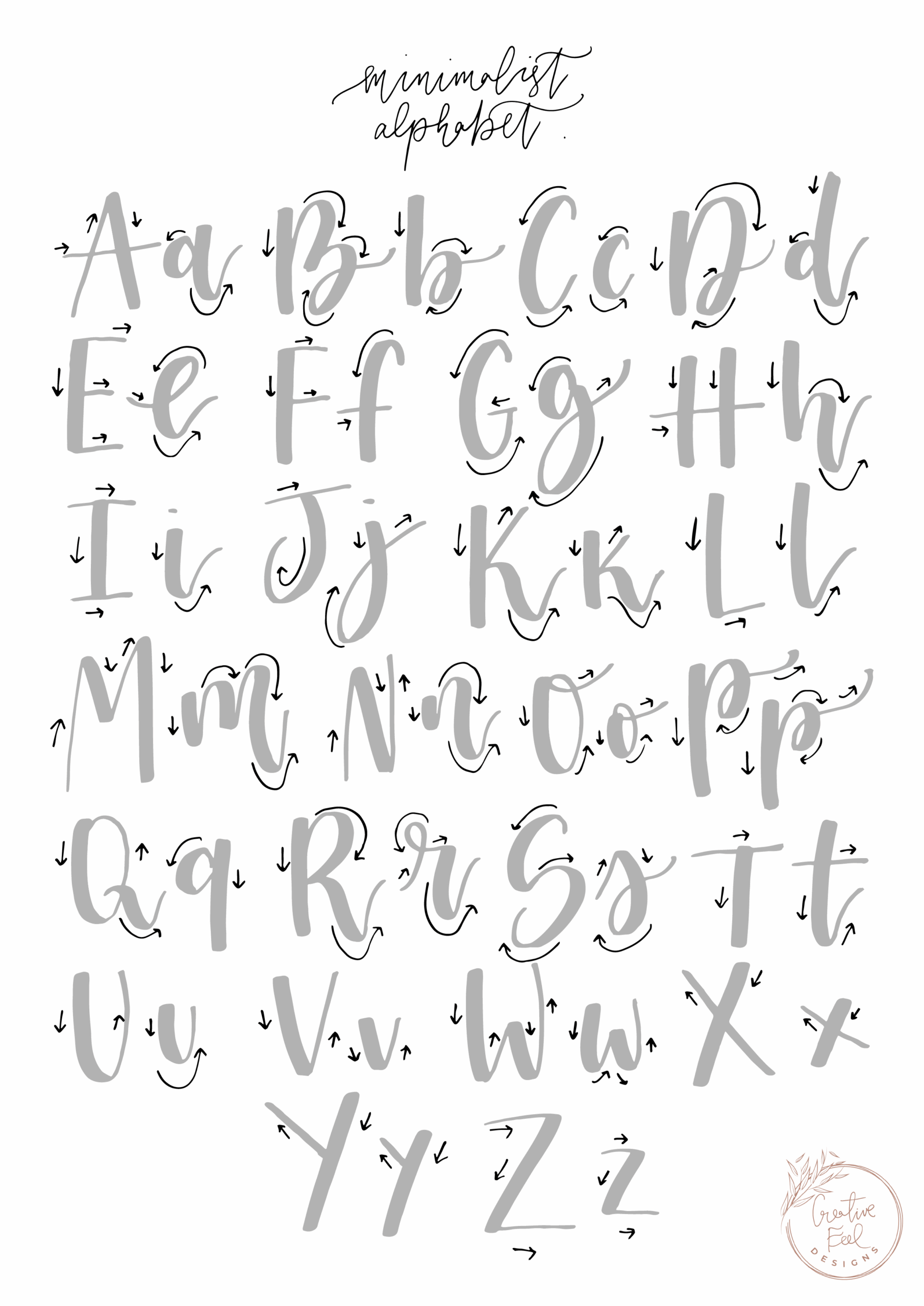 Free Brush Lettering Practice Sheet Minimalist Alphabet Modern Worksheets Library Free Brush Lettering Practice Sheet Minimalist Alphabet Modern Worksheets Library