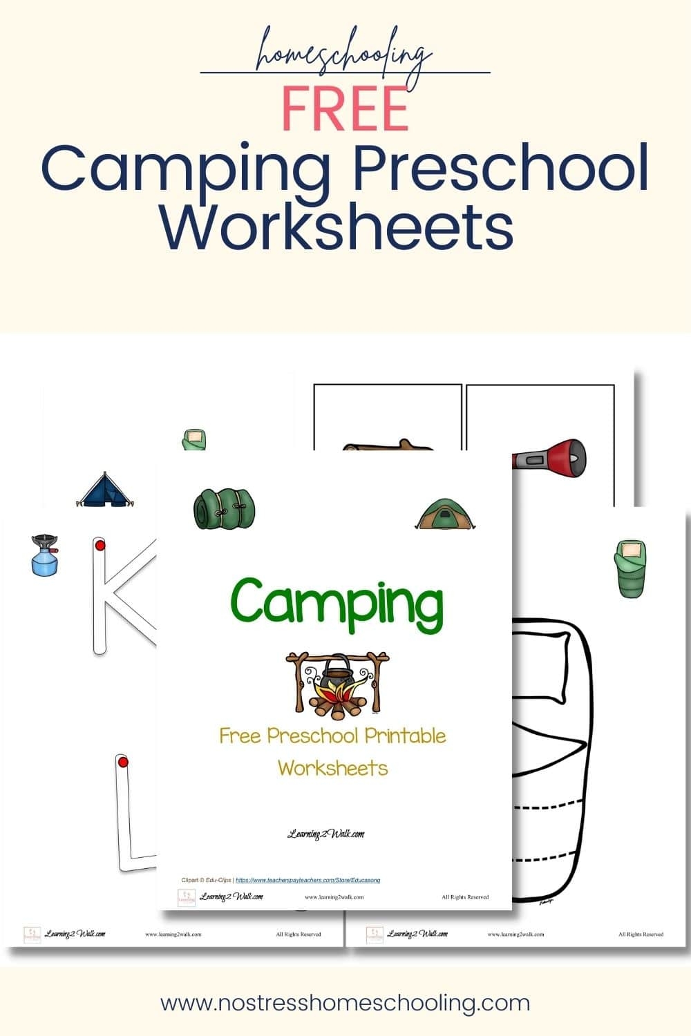Free Camping Preschool Worksheets 30 Pages 