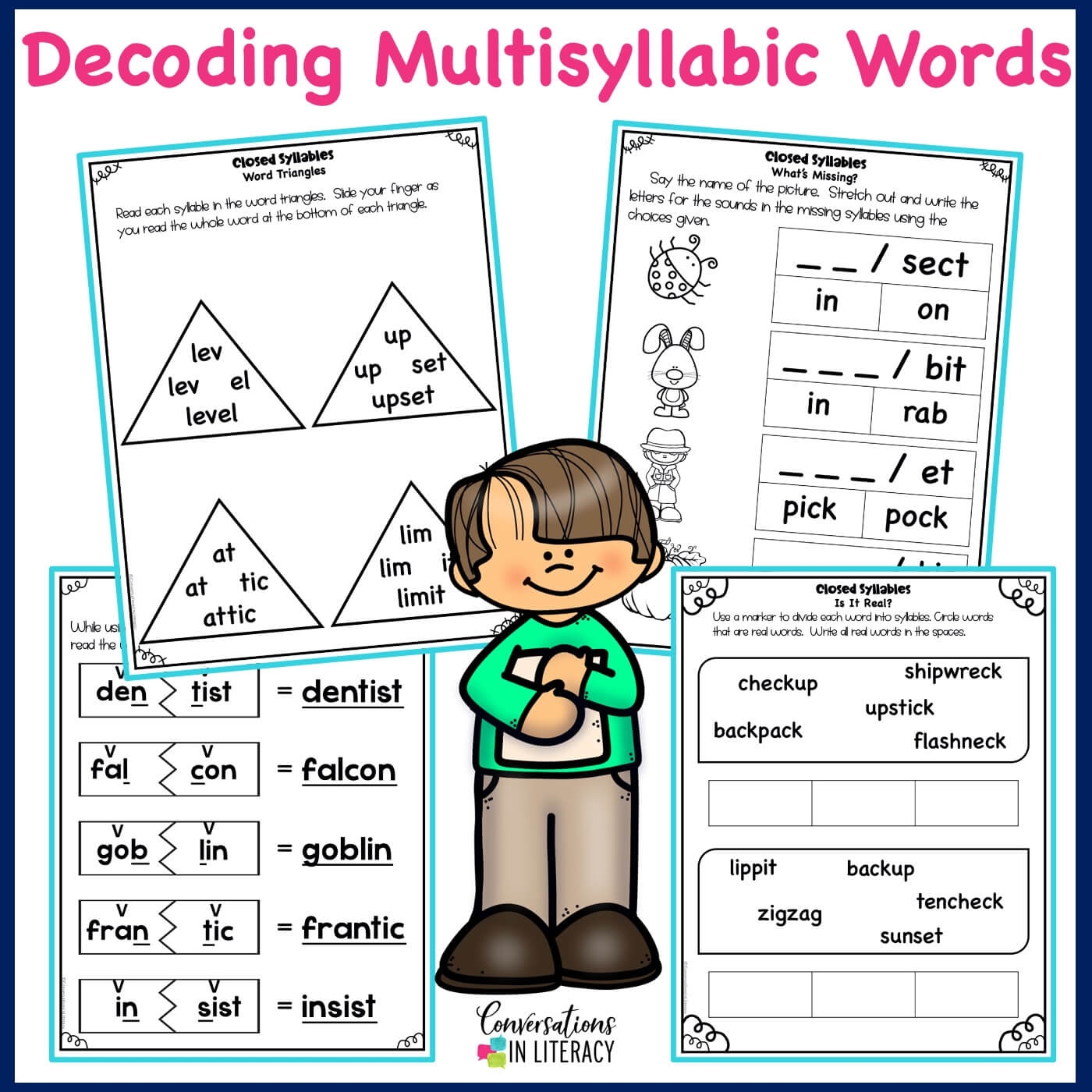 FREE Closed Syllables Decoding Multisyllabic Words Activities FREE Closed Syllables Decoding Multisyllabic Words Activities