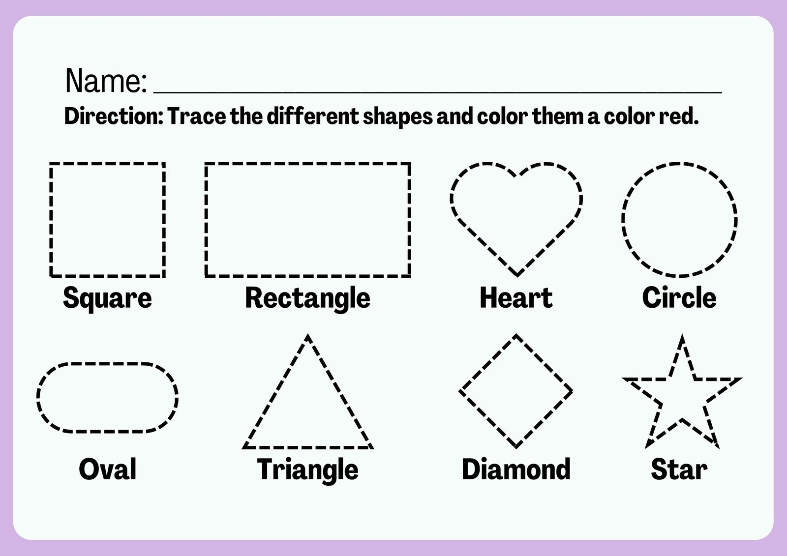 Printable Preschool Color Worksheets Printable Preschool Color Worksheets