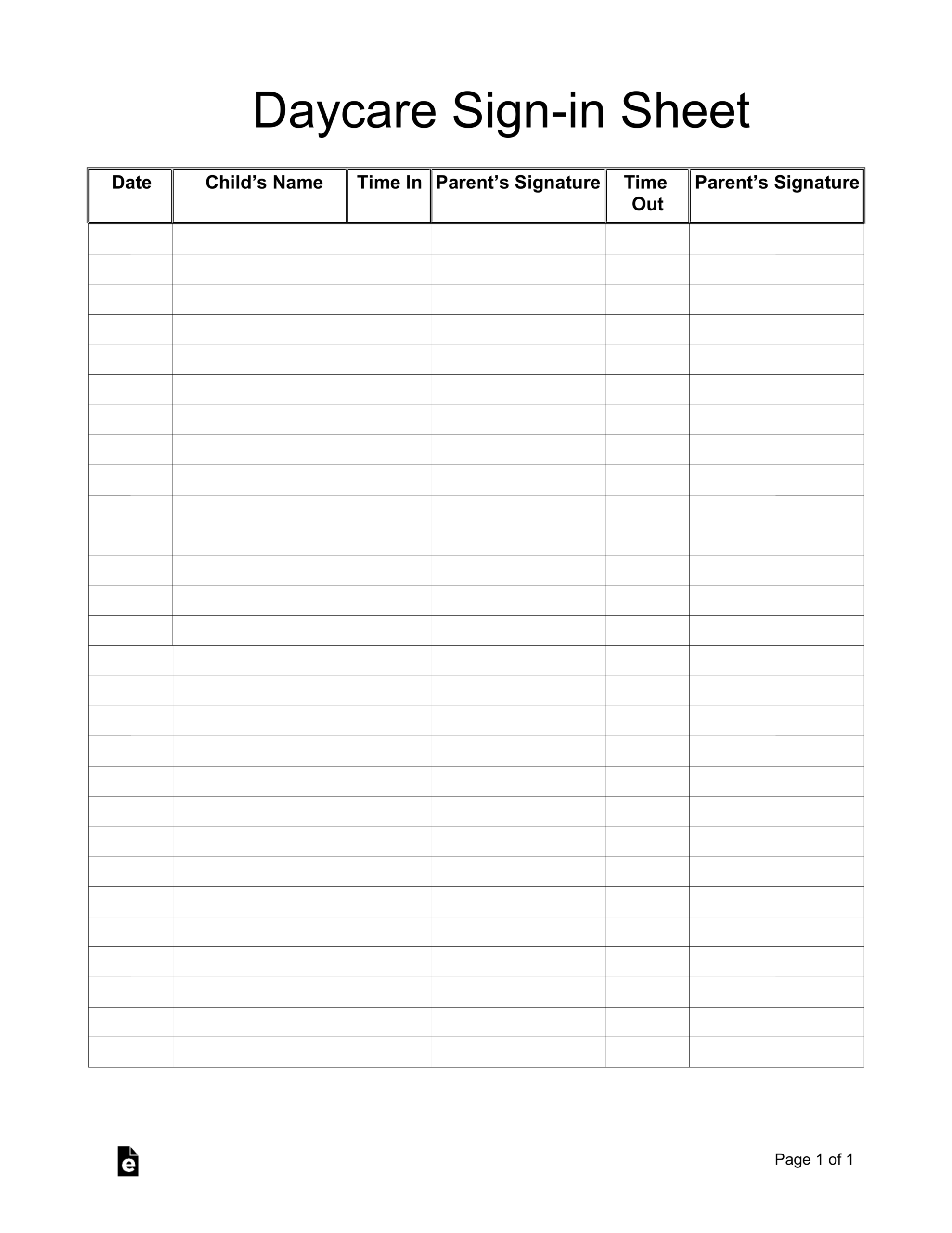 Preschool Parent Printable