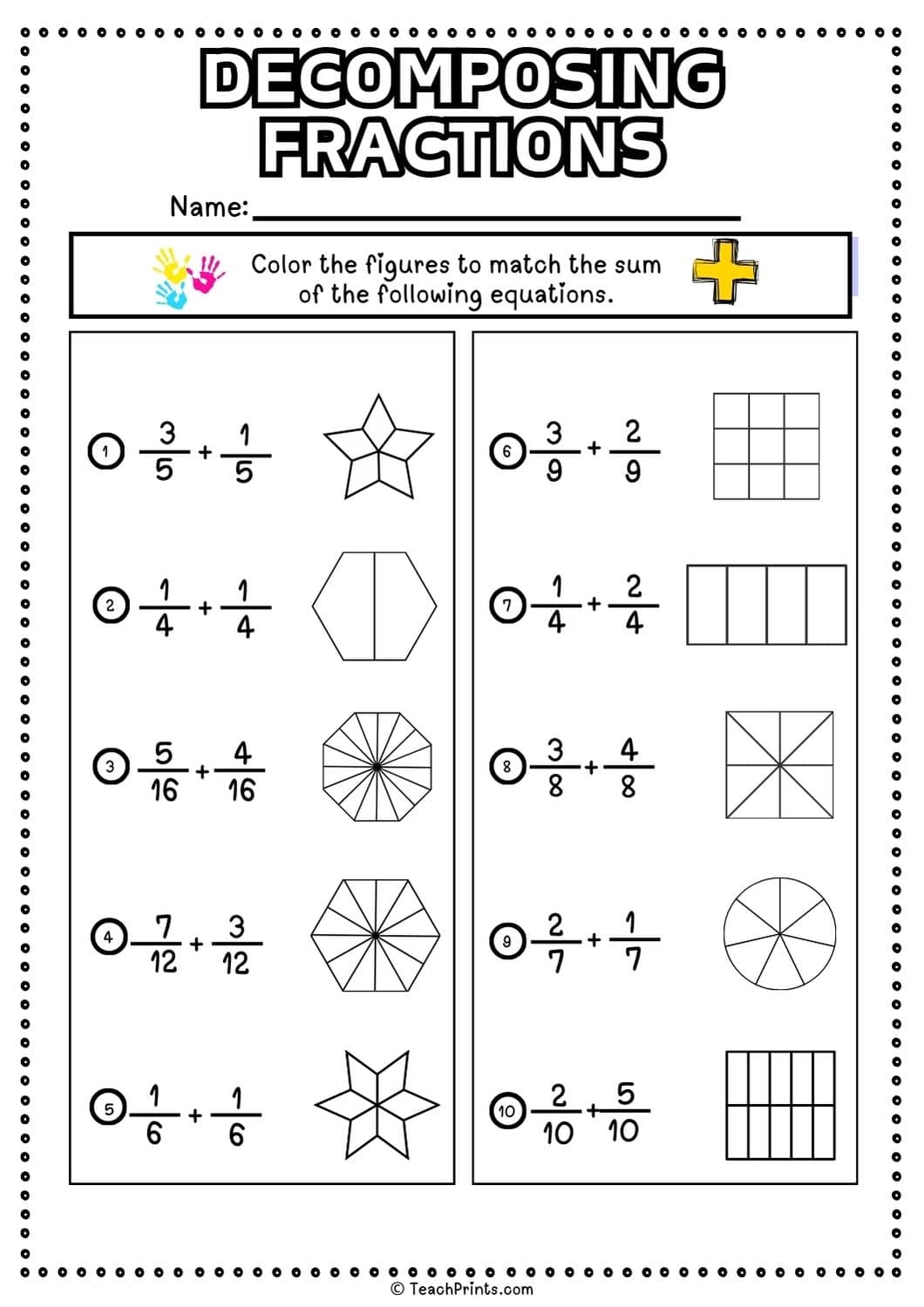Free Printable 3rd Grade Fraction Worksheets