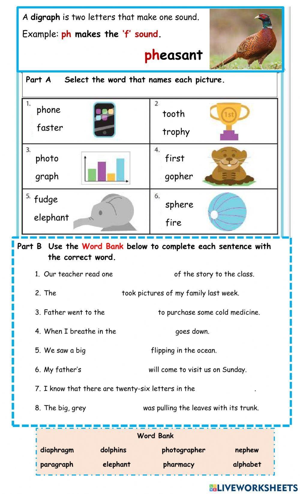 Free Digraph Ph Worksheet Download Free Digraph Ph Worksheet Png Images Free Worksheets On Clipart Library