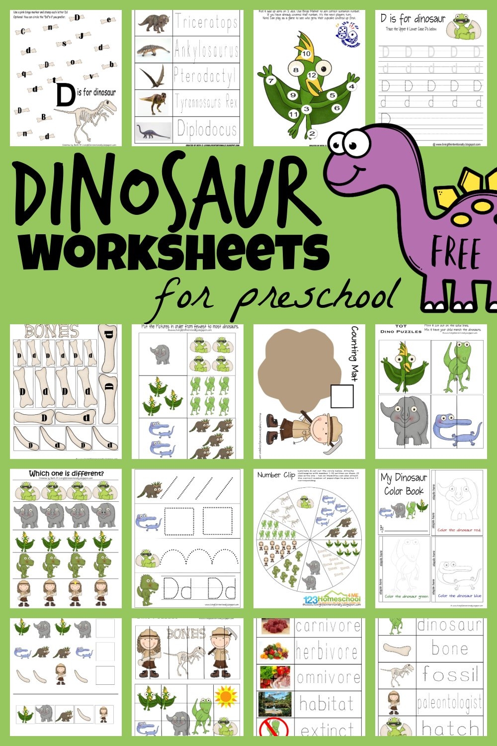 FREE Dinosaur Worksheets Preschool Printables FREE Dinosaur Worksheets Preschool Printables