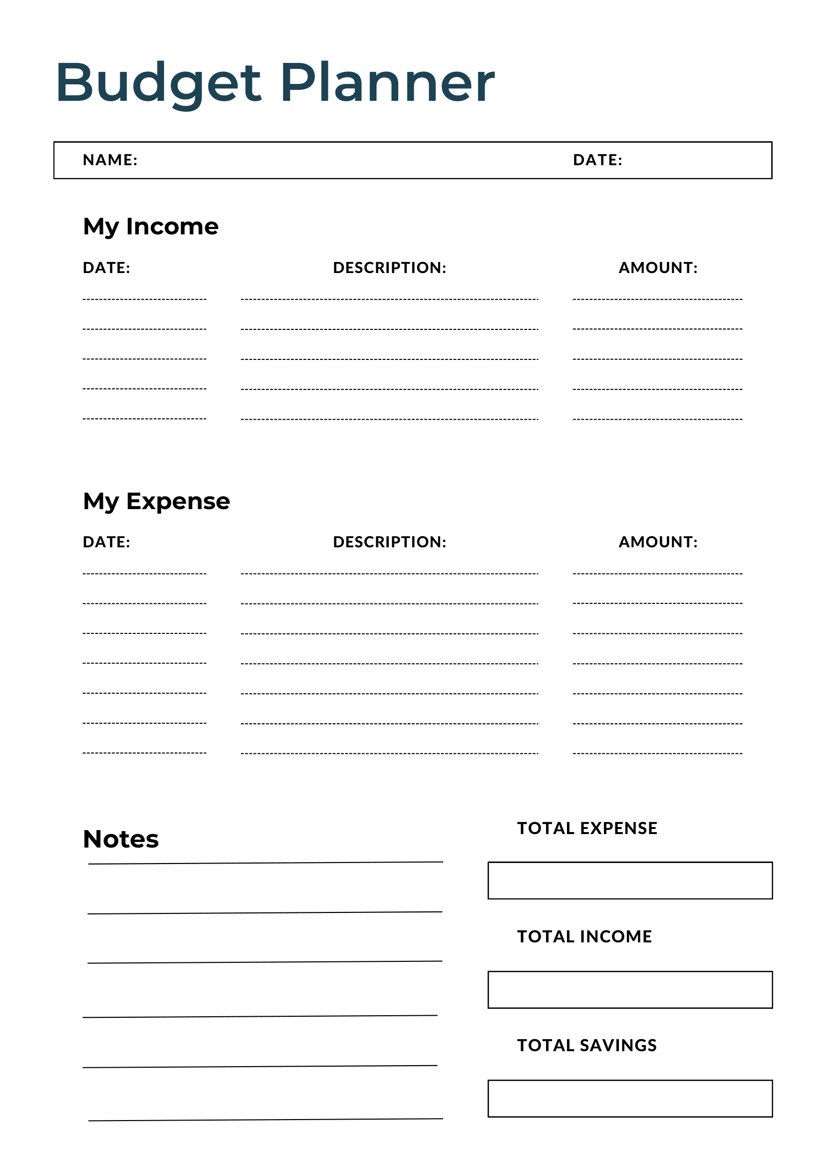 Printable Budget Worksheet Pdf Free