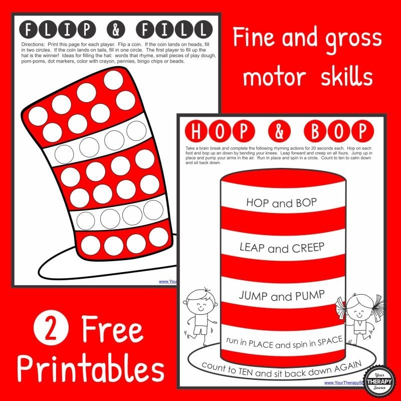 Free Dr Seuss Printables Your Therapy Source