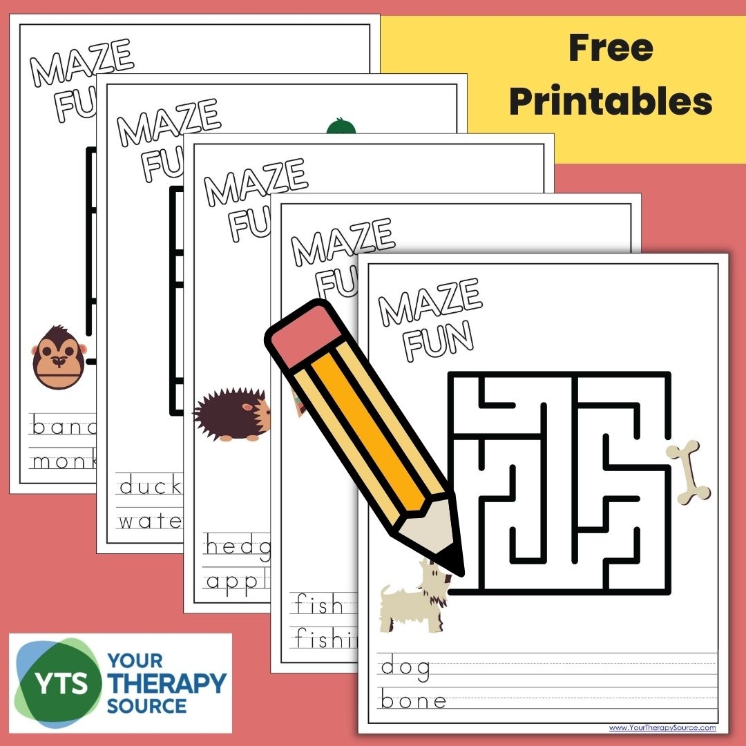 Free Easy Maze Printable Packet Your Therapy Source Free Easy Maze Printable Packet Your Therapy Source