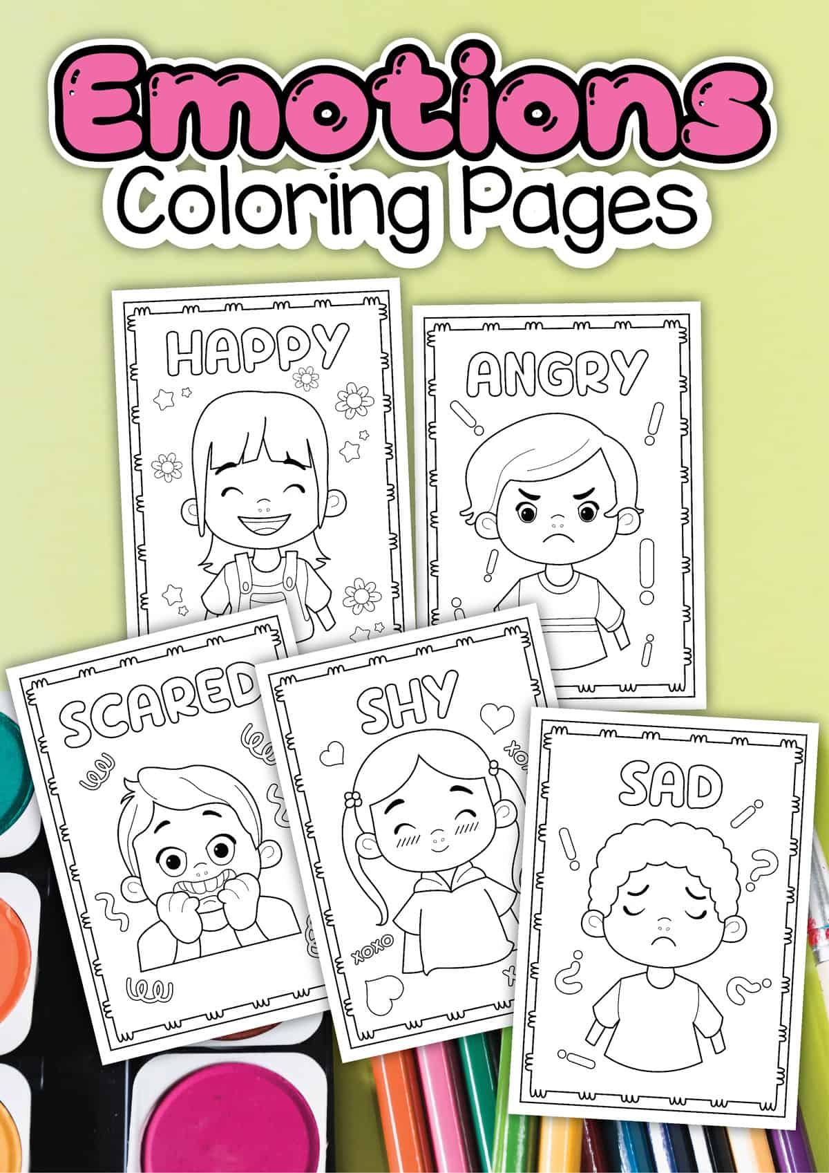Printable Emotions Coloring Pages For Preschoolers