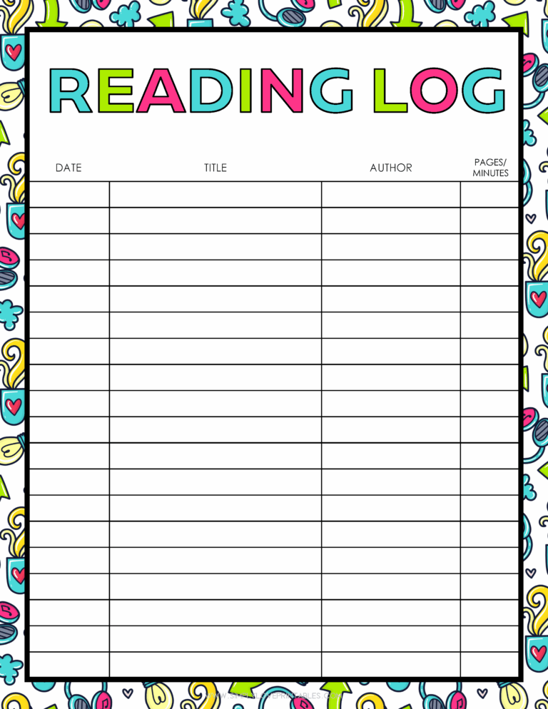 Free Free Printable Reading Logs For Preschoolers Download Free Free Printable Reading Logs For Preschoolers Png Images Free Worksheets On Clipart Library