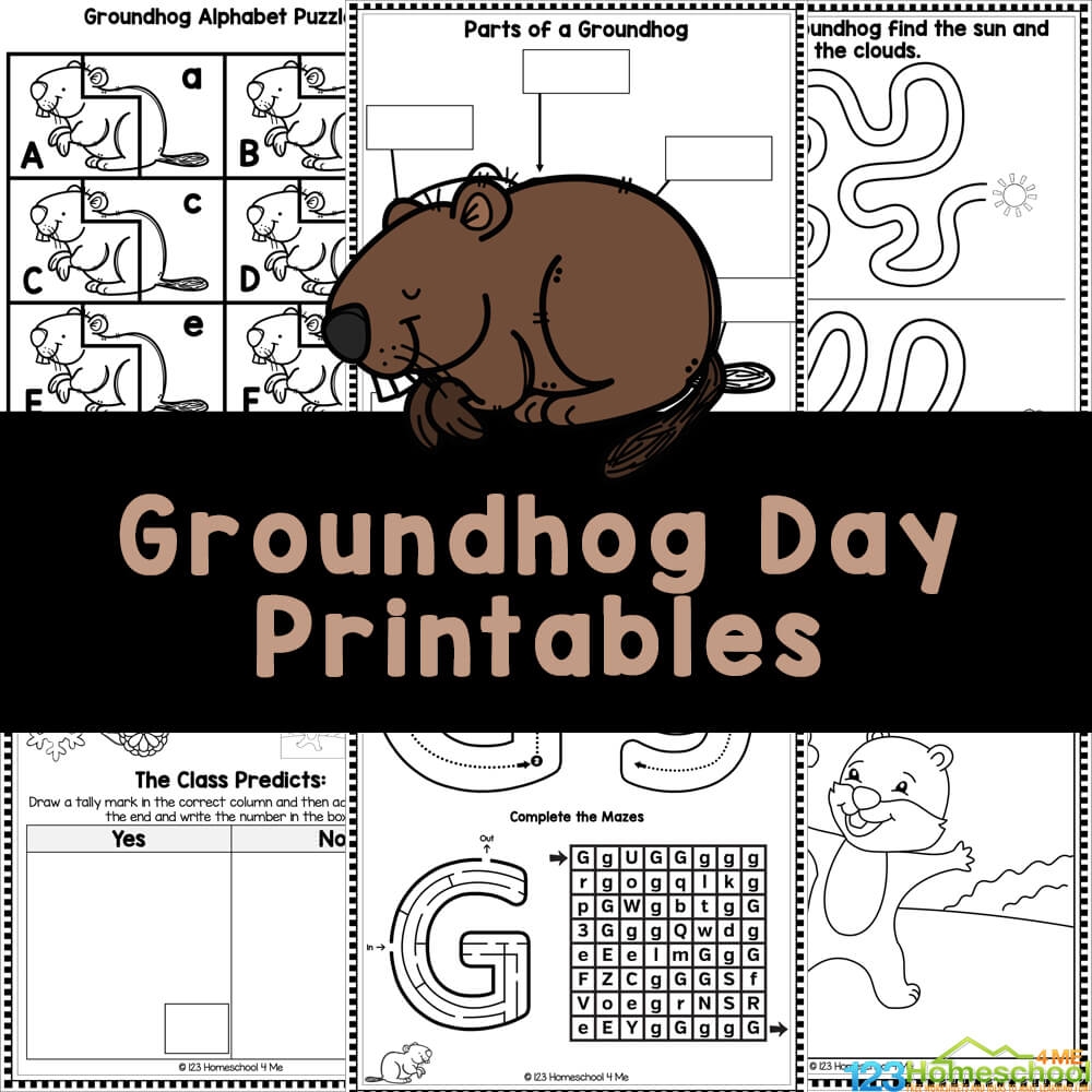 FREE Groundhog Day Printables Worksheets U0026 FUN 