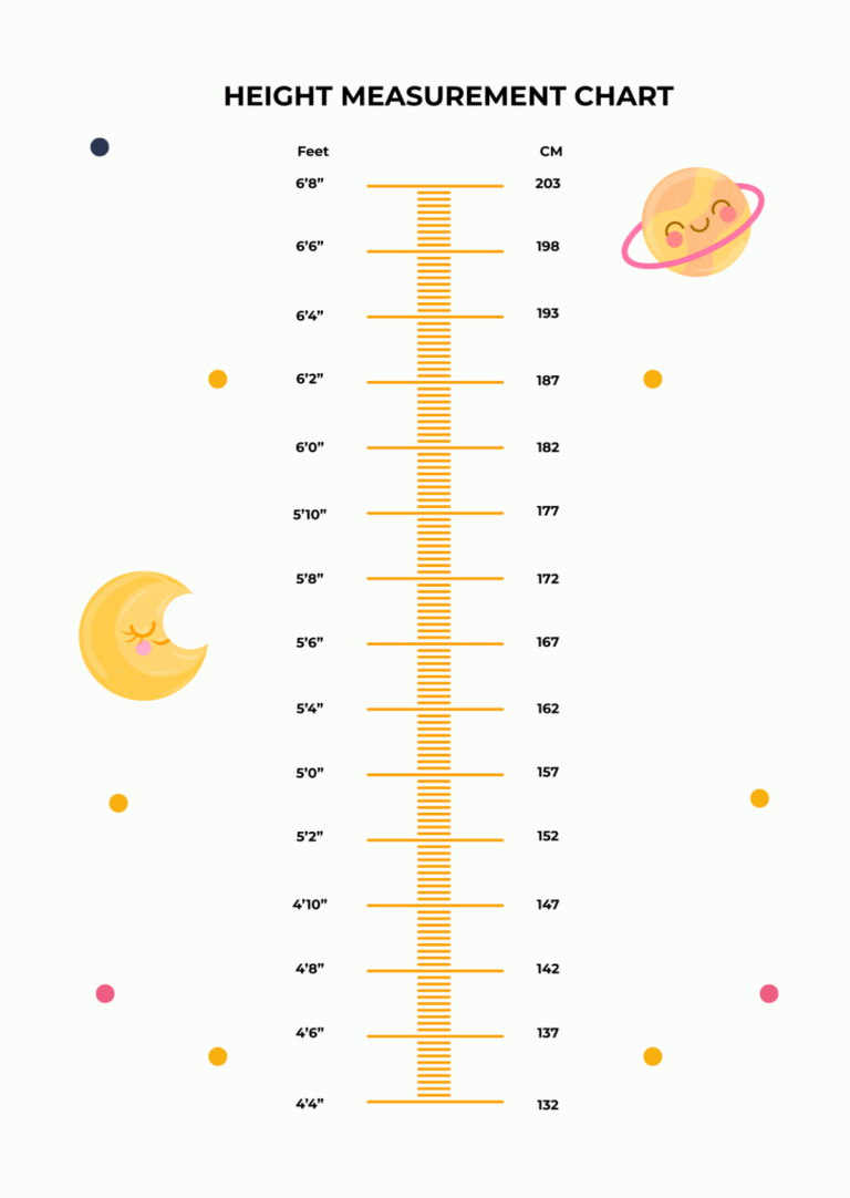Free Height Chart Templates Editable And Printable