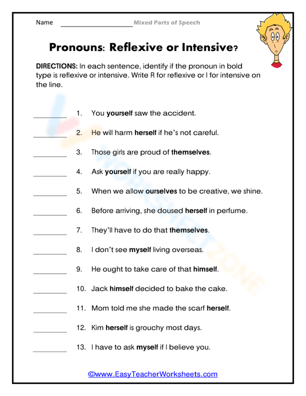 Free Intensive And Reflexive Pronouns Worksheet Download Free Intensive And Reflexive Pronouns Worksheet Png Images Free Worksheets On Clipart Library Free Intensive And Reflexive Pronouns Worksheet Download Free Intensive And Reflexive Pronouns Worksheet Png Images Free Worksheets On Clipart Library