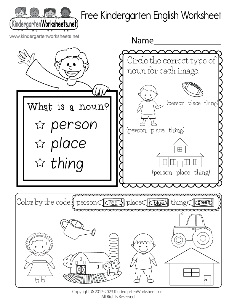 Kindergarten Learning Worksheets Pdf Free