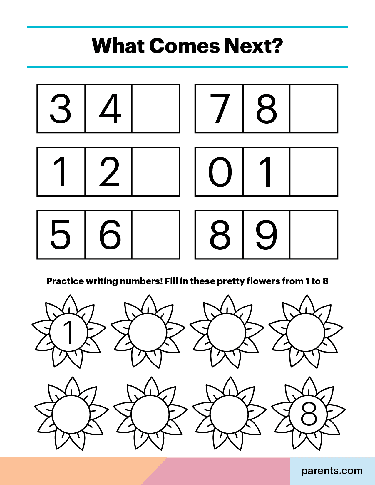 FREE Kindergarten Math Worksheets Multiple Skills Animal 