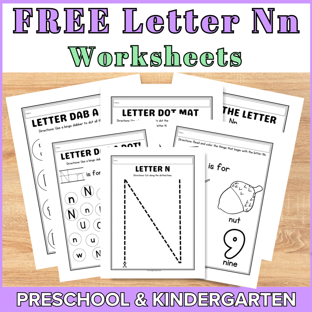 FREE Letter N Printable Worksheets Learn Grow Aspire FREE Letter N Printable Worksheets Learn Grow Aspire