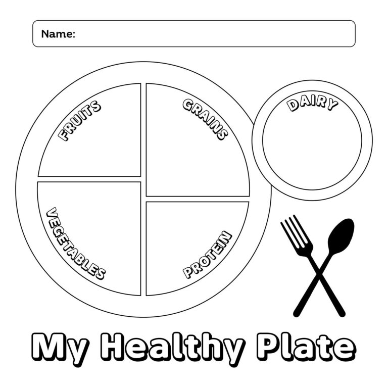Free My Plate Materials Food And Health Communications Worksheets Library
